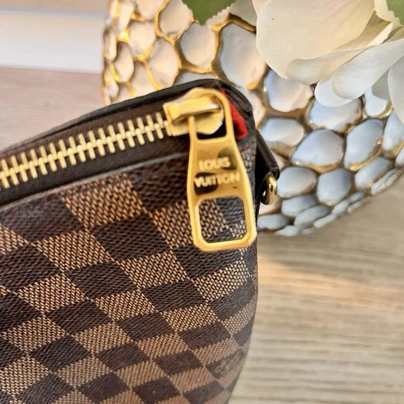 LOUIS VUITTON Damier Ebene Siena Tote & Matching Wallet Set Women's Purse - Picture 5 of 17